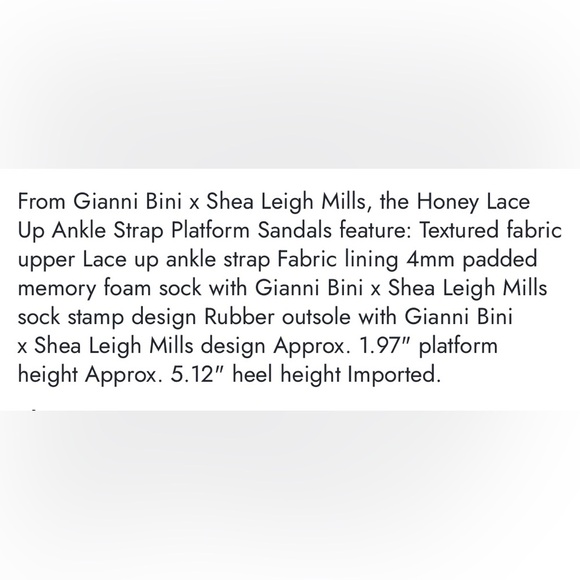 Gianni Bini Beige Lace Up Ankle Strap Platform Heels Size 9.5 - Picture 7 of 7